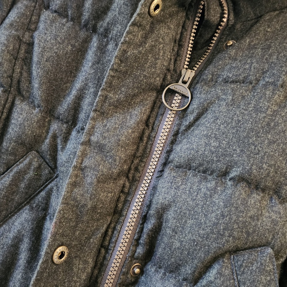 BARBOUR Women's Goldfinch Quilted Puffer Parka Jacket Green Size 8 US - Picture 14 of 15